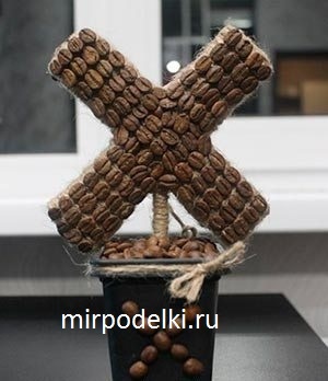 Топиарий из кофейных зерен мастер класс.