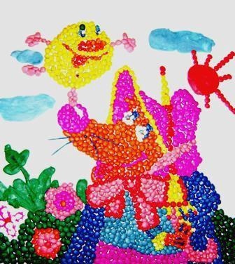 Мозаика из пластилина.