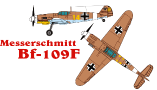 Модель самолета Мессершмитт Bf 109 из бумаги.